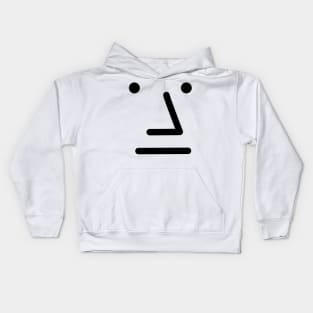 Classic NPC Wojak Face 4chan Meme Kids Hoodie